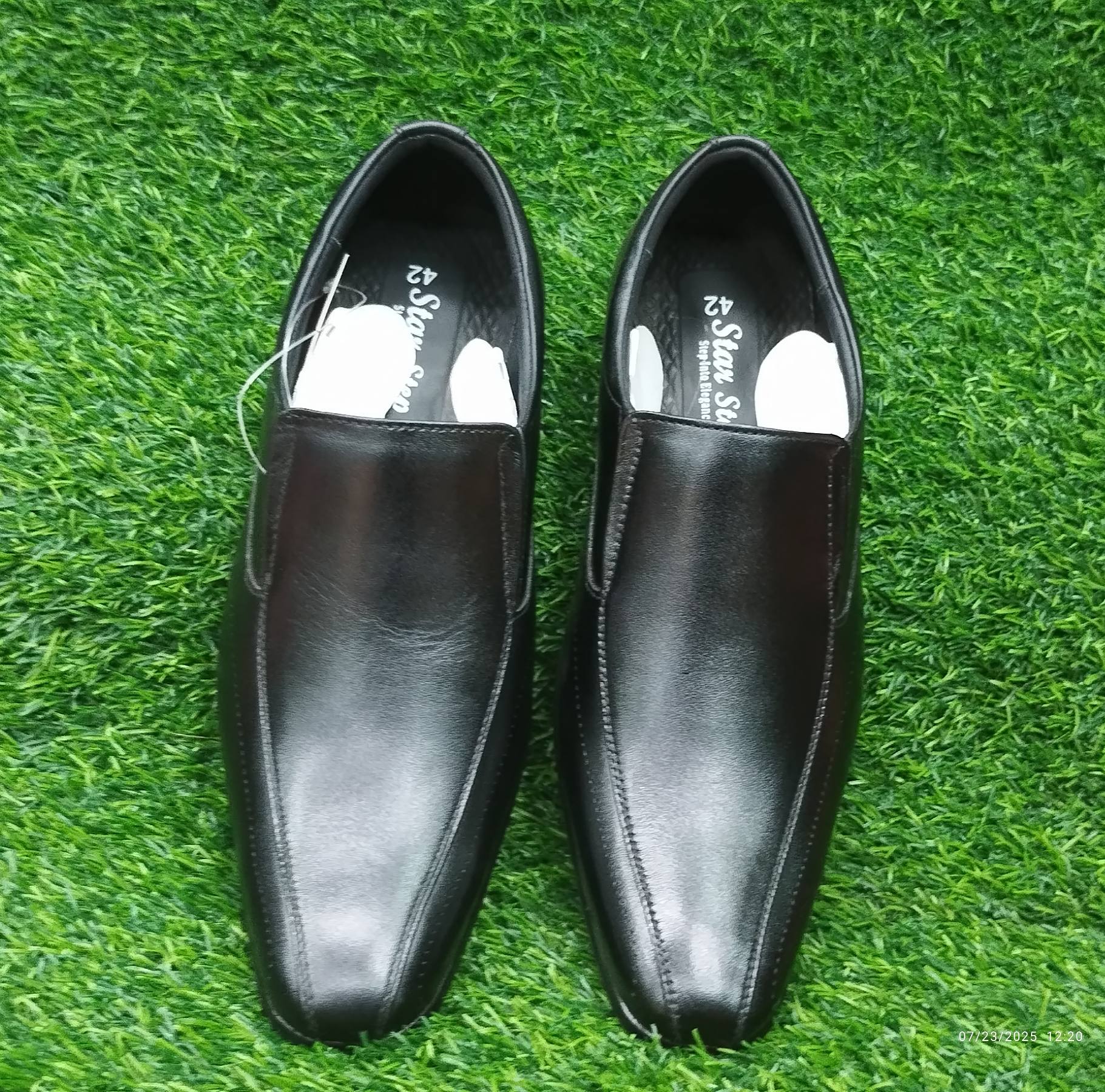 Executive Black Leather Slip-on