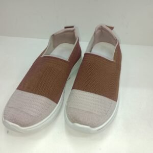 Two-Tone Knitted Slip-On Sneakers