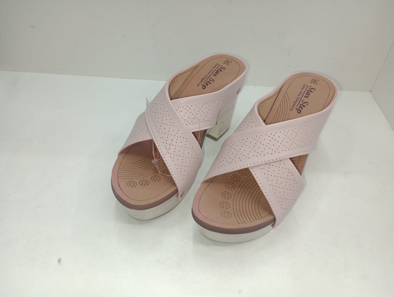 Star Step Premium Block Heel Sandal