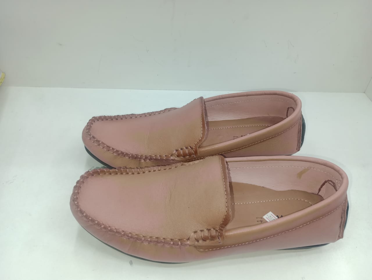 Classic Tan Pebble-Grain Loafers